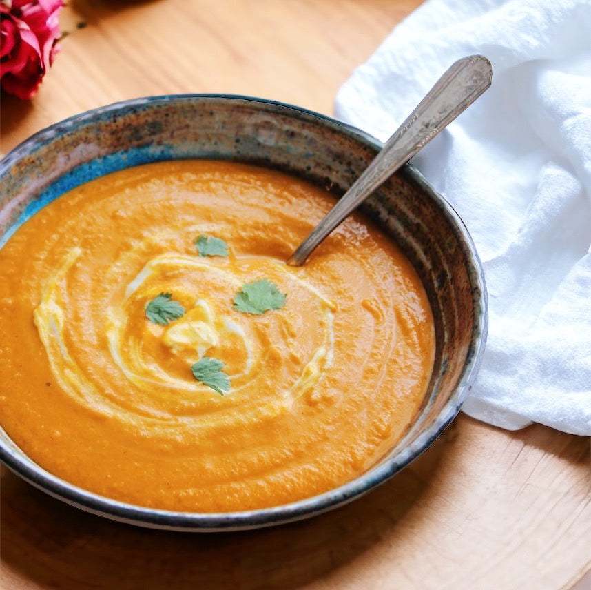 Winter spiced pumpkin soup