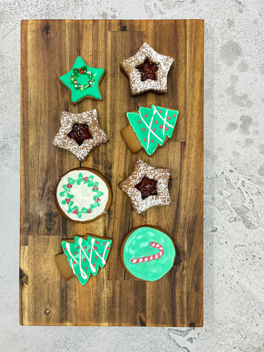 Iced gingerbread cookies