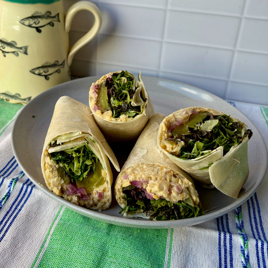 Smashed chickpea wrap