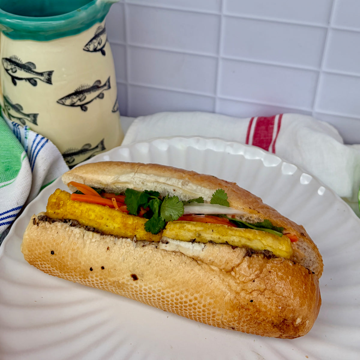 Lemongrass tofu bánh mì