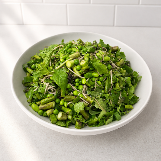 green soba noodle salad
