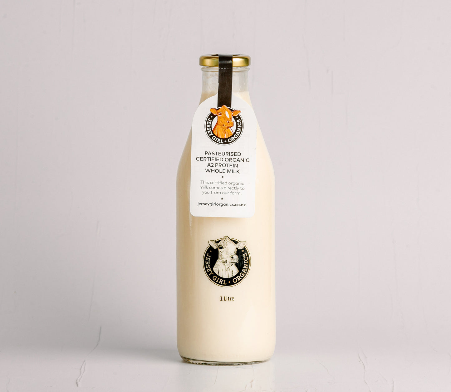 Jersey Girl Organic A2 Milk 1L (Glass reusable bottle)